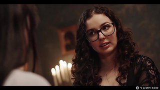 Japanese Asian Vampire Sex - Big Tits Babe Rikako Preyed By Nerdy Leana & Turned Into Lesbian Demon With Leana Lovings And Rikako Katayama