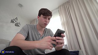 Hot Czech Stepmilf Jane Sweet Getting Her Shaved Wet Pussy Fucked By Her Stepson On The Couch