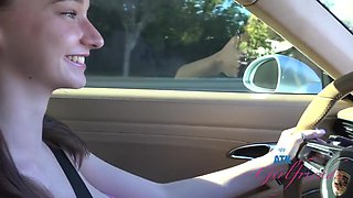 Atk Girlfriends And Melanie Marie - On A Roadtrip Tits Out Then Back At The Room For A Massage Pov