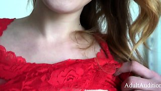 Massive cumshot on her big boobs