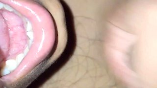 Beautiful Indian GF Huge Cum on Her Mouth in Her 21st Birthday