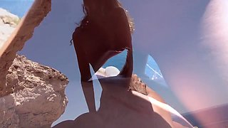 Candice Demellza In Super Sexy German Babe Gets A Big Facial On The Beach