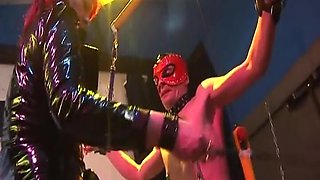 Tied Dude Fucks His Hot German Dominas
