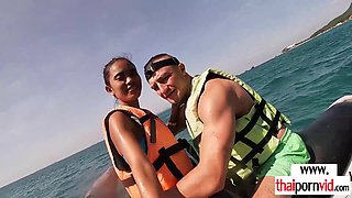 Amateurs Thai teenage suck BWC on jet ski