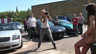 Kinky Outdoor Hardcore Passion with a Small Tit Slut Rush