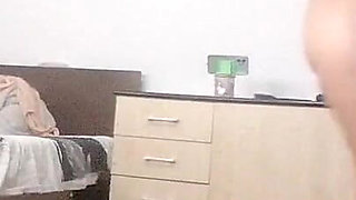 Sexy Wife Workout at Home Naked. Amateur Wife Masturbates with Her Fingers in Her Pussy
