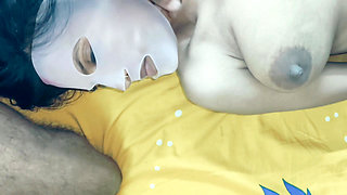 After pussy fucking bhabhi drinking all cock water in mouth.