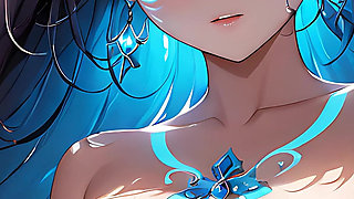 Trance of Light a Beautiful Young Woman with Mystical Glowing Markings