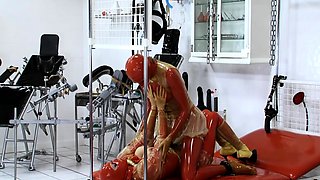 Extreme fetish latex play