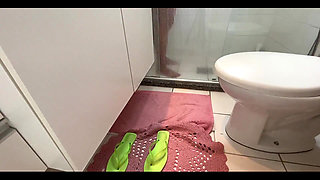 Trampling Foot Slave After Take Shower