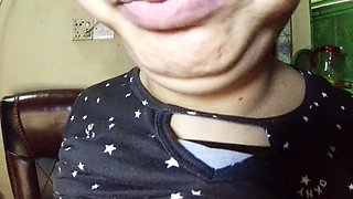 Desi Big Tits Teen Enjoys Rough Drooling Blowjob on Her Knees