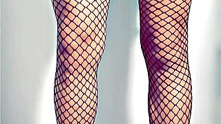 MissyNylonLeggs - Backseam Fishnet Pantyhose