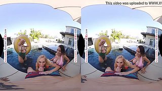 Naughty America Three hotties bang their friend's son in VR