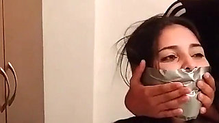 Thoroughly Sock-, Tape- And OTN-Gagged By Little Stepsister!