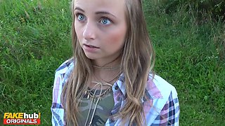 Milf piano educator with perfect Big Tits bangs college girl on camping excursion - fakehub