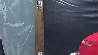 Blonde MILF Lady Amy Puts Her Massive Pink Strapon in Her Slaves Asshole