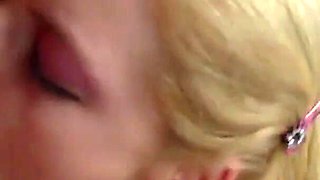 Ally sucks and fucks his cock that cums on her face