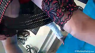 Sofia Matthews shows upskirt and gets naked - WeAreHairy