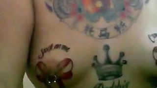 Filipina slut tattooed and pierced