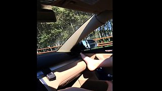 Public masturbation in the car