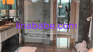 Shower Explicit Asian Girl Wears Thongs While Twerking Solo