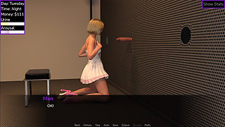 Rossie Doing Continuous Blowjob to Interracial Black & Whites Cock in Gloryhole