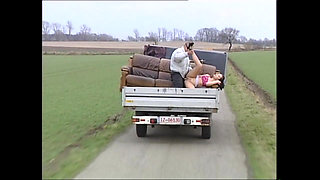 Horny MILF Had Sex on Top of the Truck While It Was Running
