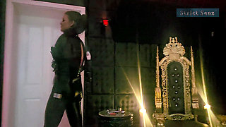 Stina Stone Femdom Handjob Tease Denial Facesitting by Mistress in Leather Gloves Part 1