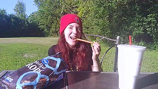 Curly Blonde Teen Records Solo Dildo Masturbation More at