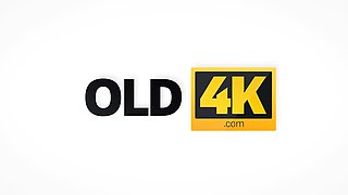 OLD4K. Pretty teen and old dad spend vacation by having...
