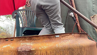 Pissing Pussy From Behind Amazing View