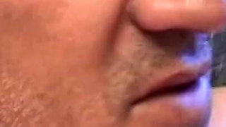 Redhead wife takes facial after amateur fucking in the kitchen - closeup