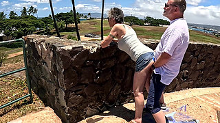 I Just Met This Visitor to Hawaii -- and Here We Are, Outdoors, Playing