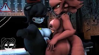 Hot Furry FNAF Porn Compilation - Foxy & Friends
