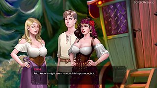 Busty gipsy meets cute platinum-blonde anime girl for the first time