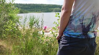 Hot amateur MILF outdoor porn video