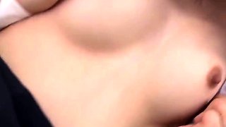 Asian teen fucks a big cock for cumshot