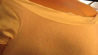 Lactating Latin Mommy in Nylon Stockings
