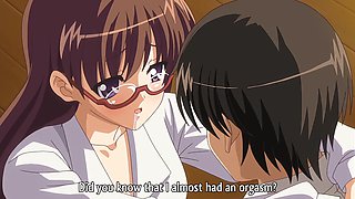 HENTAI: Hot big tiddy girl in schoolgirl uniform fucks with a schoolguy in principal's office