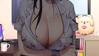 She Gives Me a Surprise with Her Tits on Halloween // Vlover Game #12 All Scenes