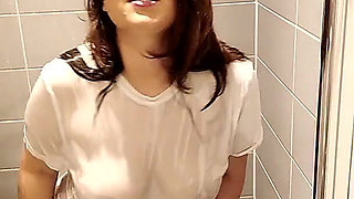 Teen British Brunette Wet T Shirt Shower & Pussy Finger Fuck Orgasm