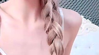 Horny asian teen solo