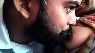 Sucking Indian GF Big Boobs and Blowjob