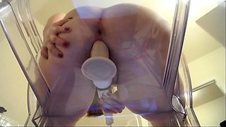 Stacked brunette goes solo toys and masturbation