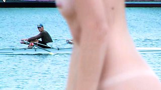 Hot nudist teen filmed with her nudist family