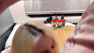 Extreme public sex with stranger girl in the train