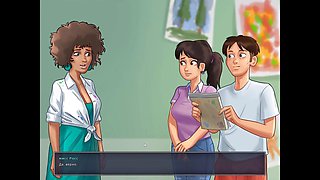 Small, douche maman, dibujos animados porno