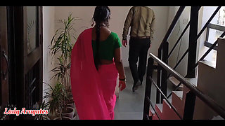 Young Desi Bhabhi Pleased the Landlord by Getting Her Pussy and Ass Fucked