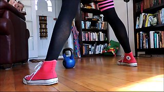 Pink Socks Workout MILF