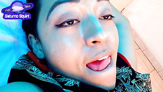 Asian Latina masturbates intensely her pink and shaved pussy, she cums thinking about her stepbrother until she reaches orgasm